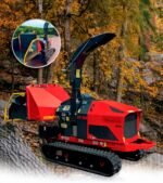 Profi-Diesel-Holzhäcksler auf Raupen 25,2 PS 200 mm Caravaggi CP-210 KD TN – Bild 2