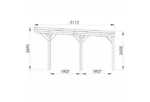 Doppel-Carport Double Victor 604×234×511 cm – Bild 3