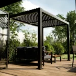 Aluminium-Pergola NATERIAL Clima Bio, grau, 313×198 cm