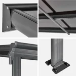 Aluminium-Pergola 3×5 m mit Regenrinne – Bild 2