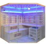 Hybridsauna LUXE für 5 Personen mit Infrarot 3500 W + SAWO-Ofen 9000 W – SNÖ