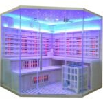 Hybridsauna LUXE für 5 Personen mit Infrarot 3500 W + SAWO-Ofen 9000 W – SNÖ – Bild 7