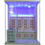 Hybridsauna LUXE für 3 Personen mit Infrarot 2800 W + SAWO-Ofen 6000 W – SNÖ – Bild 14